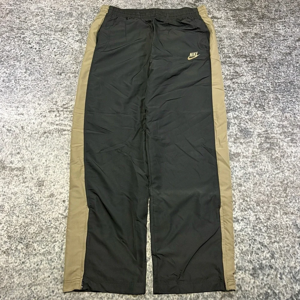 VTG Nike Track Pants Mens Large Black Windbreaker Athletic Baggy Y2K